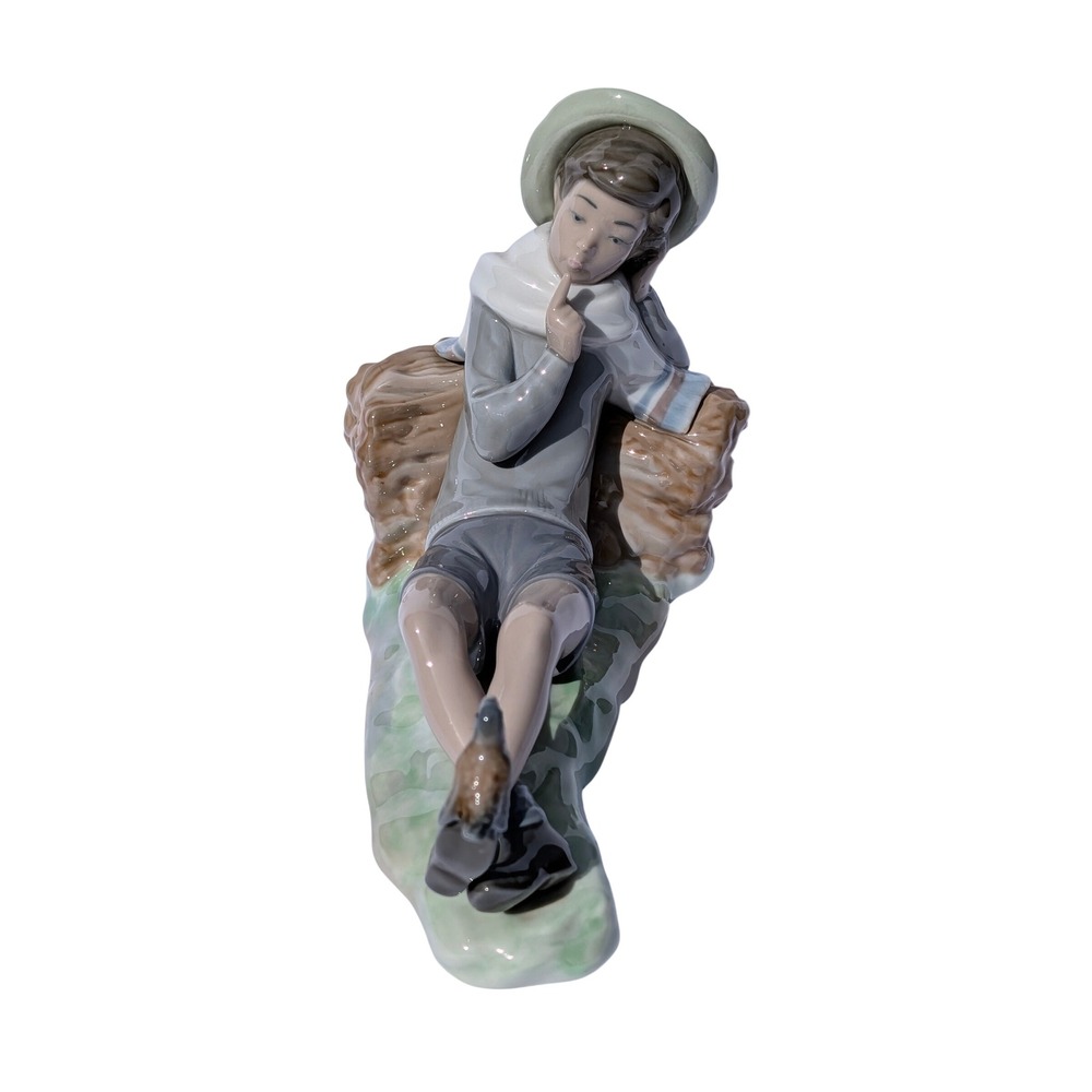 Lladro 4730 Shepherd Boy With Bird Porcelain Figurine Retired Spain - Picture 2 of 14